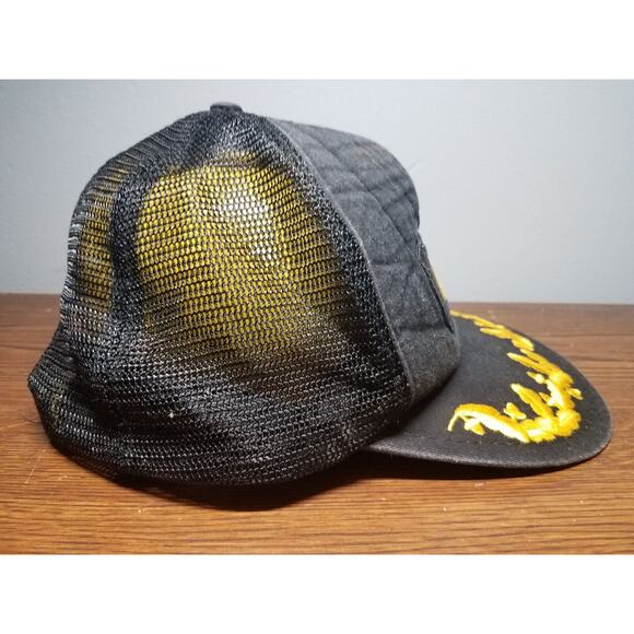 Vintage NASA Black Mesh Snapback Hat With "Scrambled Eggs" Gold Leaf Embroidery - Picture 5 of 9